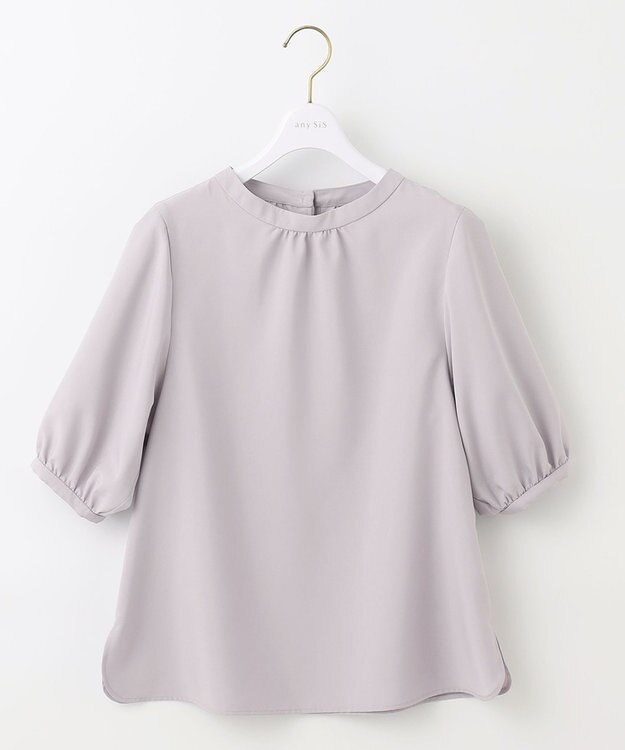 ANY SIS 【洗える】レースパーツタックスリーブ ブラウス ラベンダー