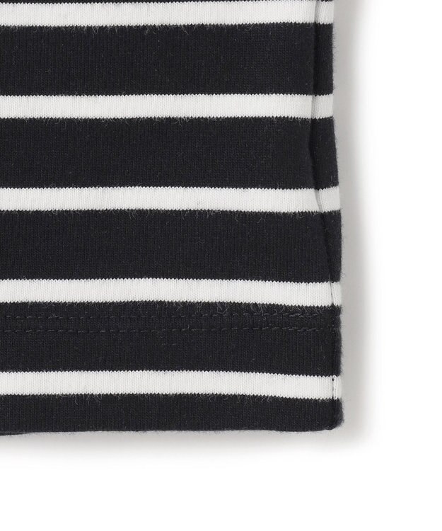 UNFILO バックZIP ボーダーT ブラック×オフ