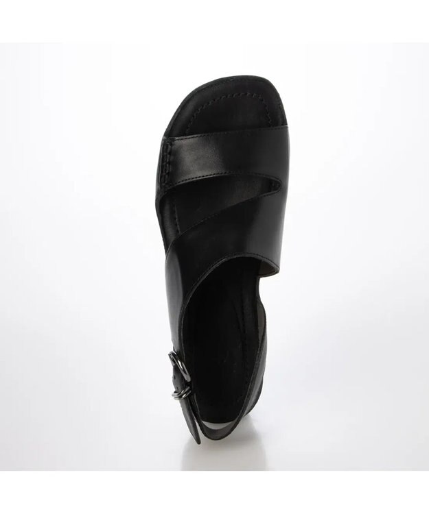 ing <ing>【WEB限定】【サスティナブル】ワイドストラップサンダル ブラック