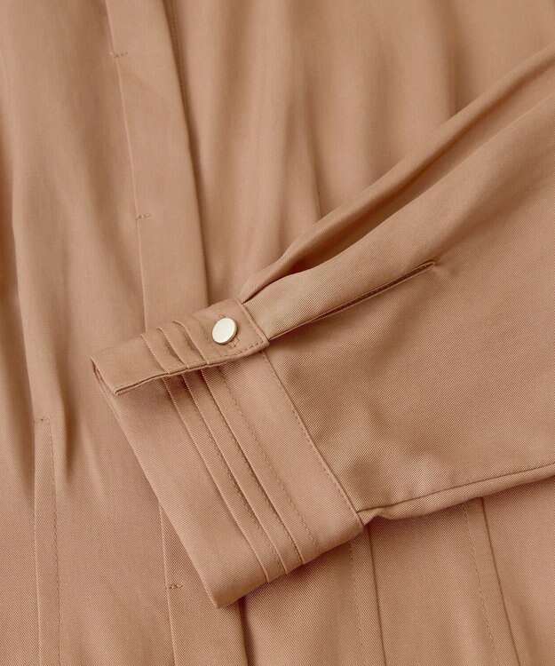 YECCA VECCA タックデザインシャツワンピース Camel
