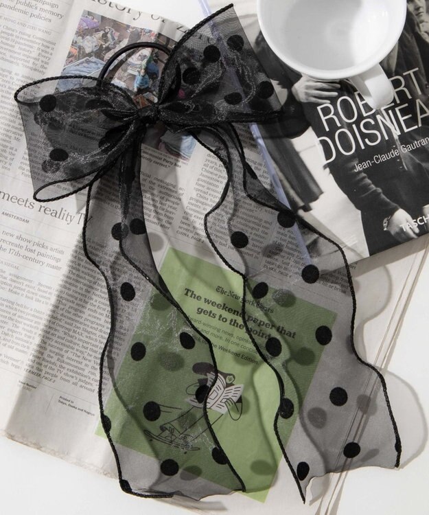 WEGO Lドットスケリボンゴム ブラック