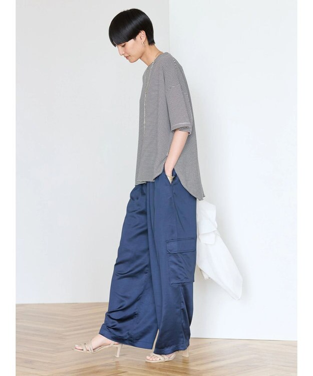 AMERICAN HOLIC サテンベイカーパンツ Navy