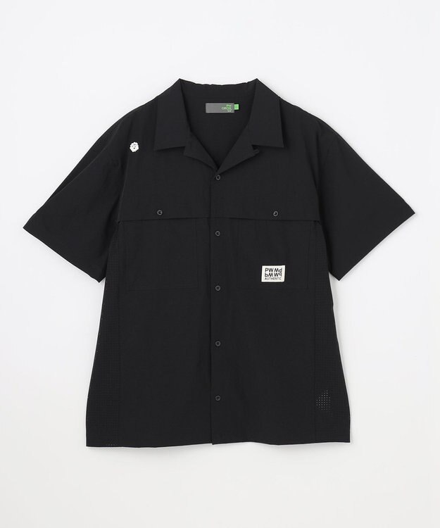 PW CIRCULUS 【MEN】ダブルポケットサファリシャツ ゴルフ ブラック系