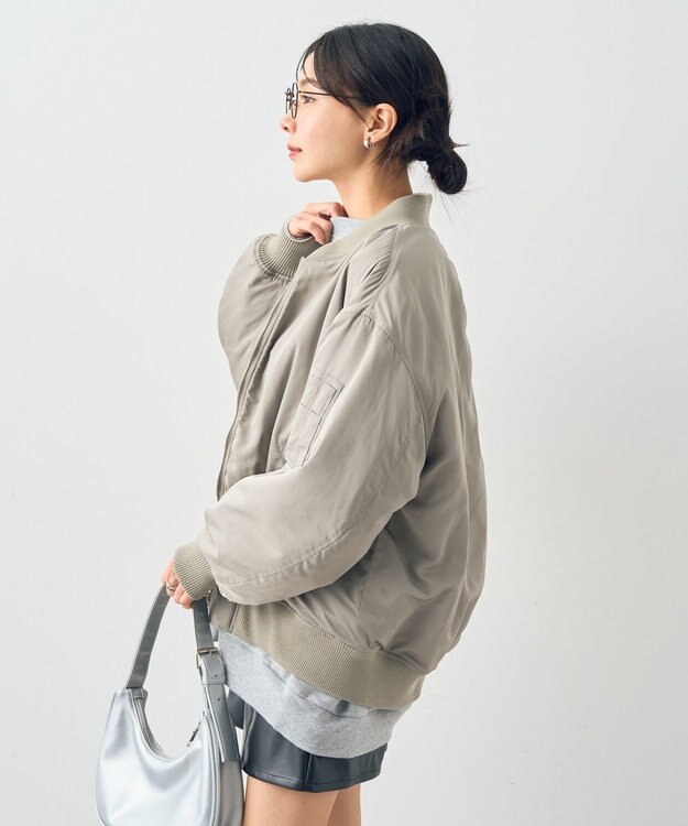 earth music&ecology リバーシブルMA-1 カーキ