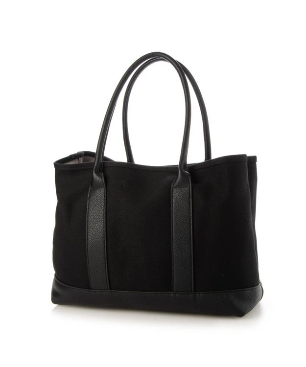 UNBILLION cachecache パーテーションキャンバストートバッグL ブラックブラック