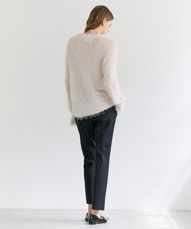 BEIGE， WERNER / ファンシーヤーンヘアリーニットプルオーバー Ecru