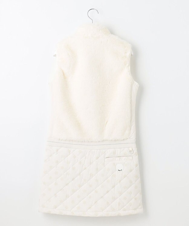 23区GOLF おしゃれに防寒！【WOMEN】中綿×ファー コンピワンピース ホワイト系