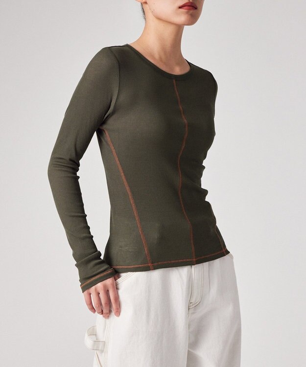 Paul Smith コントラストステッチ リブ 長袖カットソー