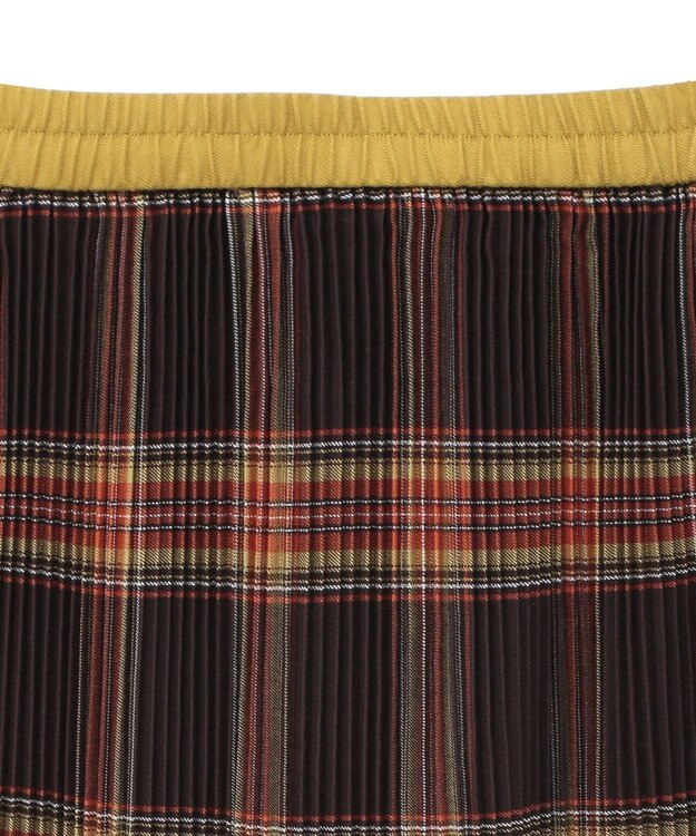 CRAFT STANDARD BOUTIQUE 配色チェックプリーツスカート Orange