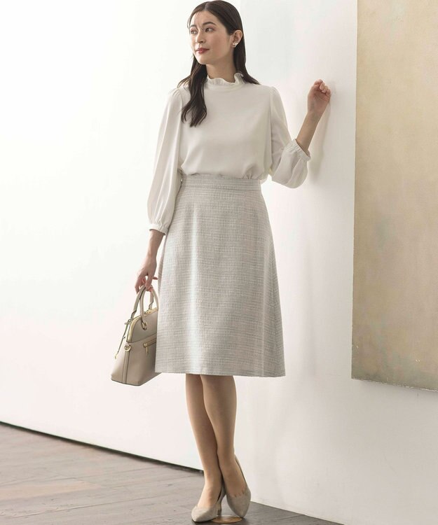 組曲 S 【KUMIKYOKU NAVY】ジョーゼットシフォン ブラウス アイボリー系