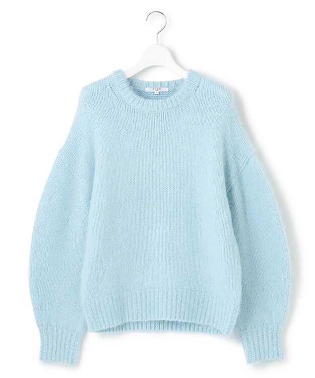 23区 【SLOW/一部店舗限定】チャンキーモヘヤ ニット サックスブルー系