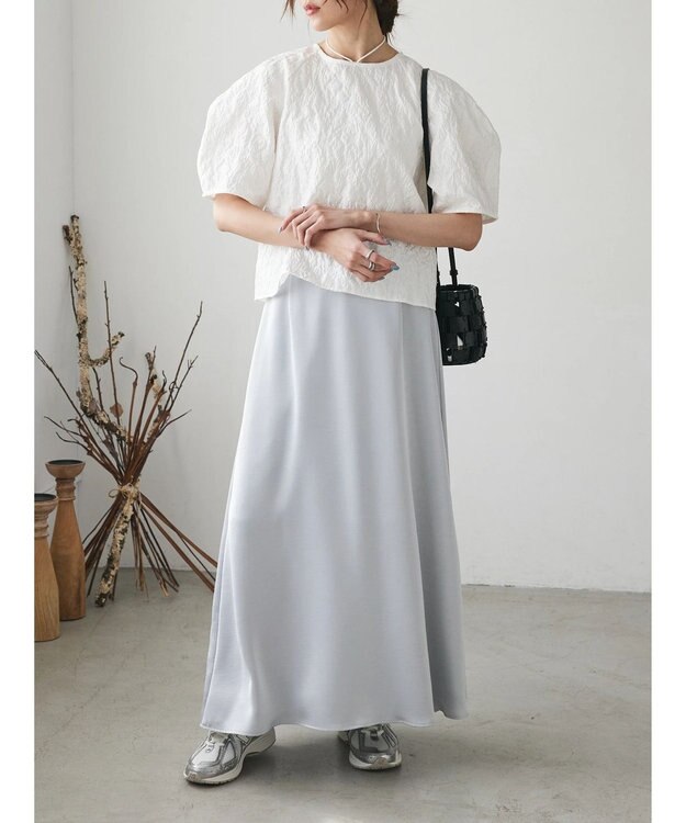 Green Parks AnriettMusee ショート丈ジャガードトップス Off White