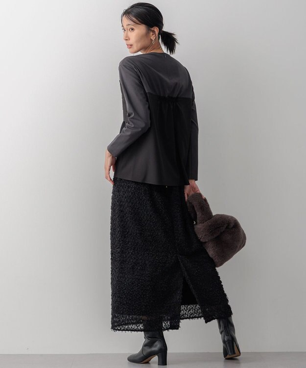 23区 【洗える】ウールライクビスチェコンビ デザイン カットソー ブラック系