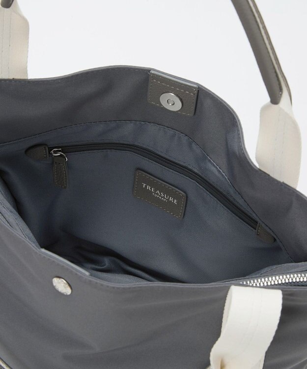 TOPKAPI 【TREASURE TOPKAPI】ソフトタッチ テープハンドル トートバッグ　A4 / 軽量 チャコールグレー