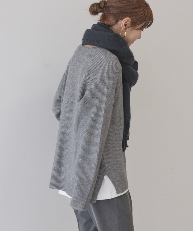 AMERICAN HOLIC バイパチラメ入りＶネック片畦ニットカーディガ Light Gray Mixture