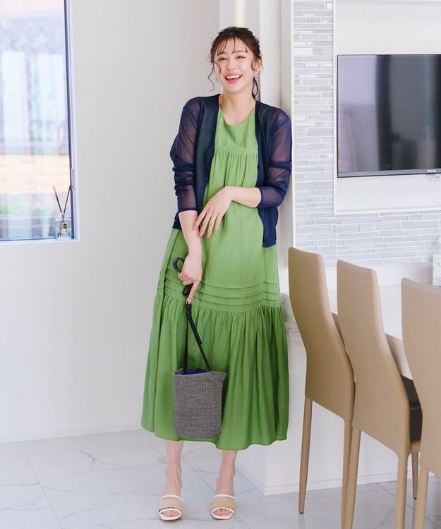 Tiaclasse シリンダーかごショルダーバッグ チャコールグレー