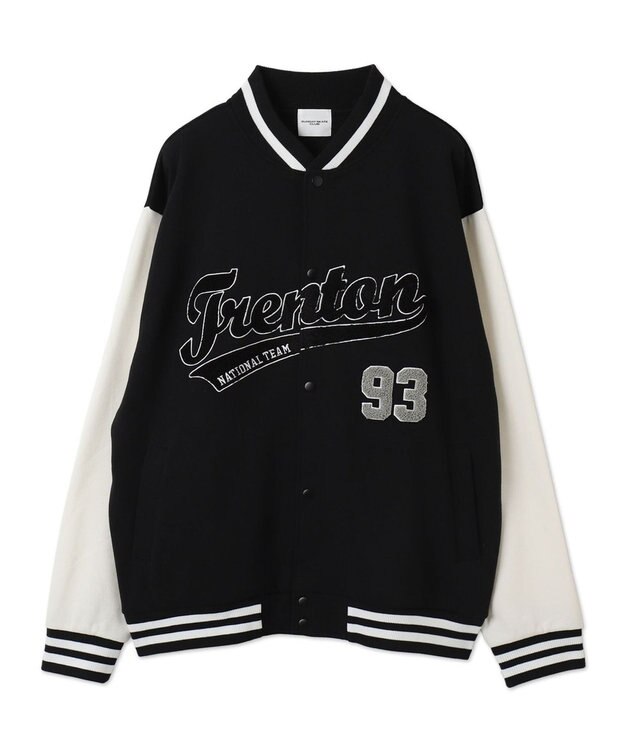 WEGO 【ユニセックス着用ITEM/MLサイズ展開】サガラワッペンスウェットスタジャン ブラック