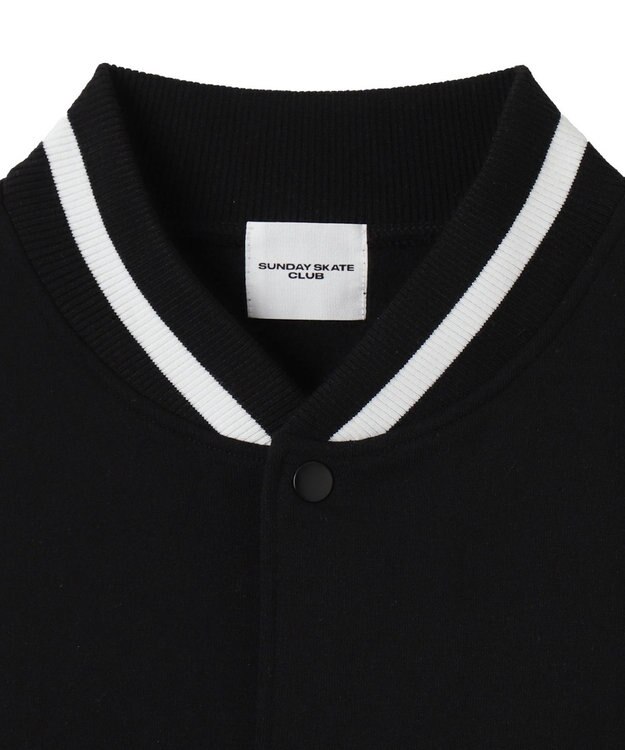 WEGO 【ユニセックス着用ITEM/MLサイズ展開】サガラワッペンスウェットスタジャン ブラック