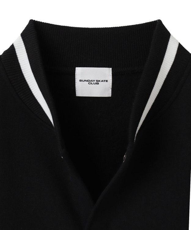 WEGO 【ユニセックス着用ITEM/MLサイズ展開】サガラワッペンスウェットスタジャン ブラック