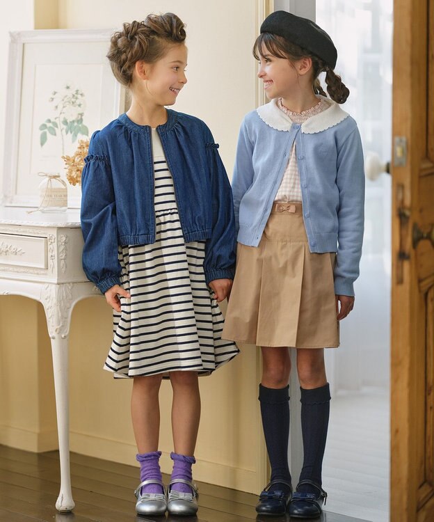 組曲 KIDS 【150-160㎝】ボックスタック キュロット ベージュ系