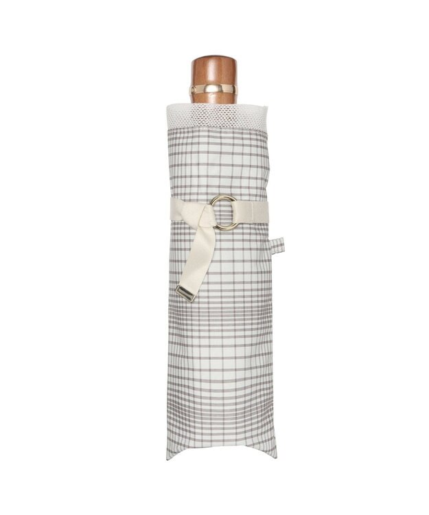 MOONBAT GRACY(グレイシー) 晴雨兼用日傘 折りたたみ傘 T/C Neo classic check オフホワイト