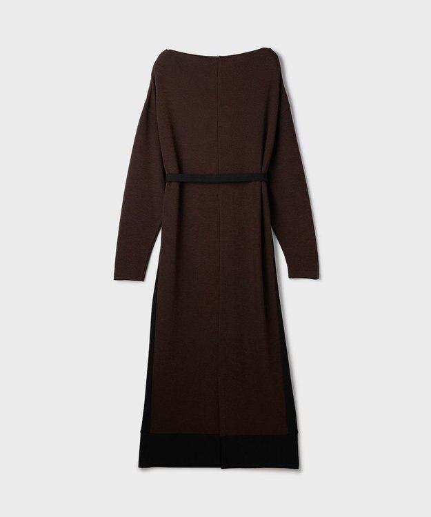 GRACE CONTINENTAL バイカラーカットワンピース ブラウン