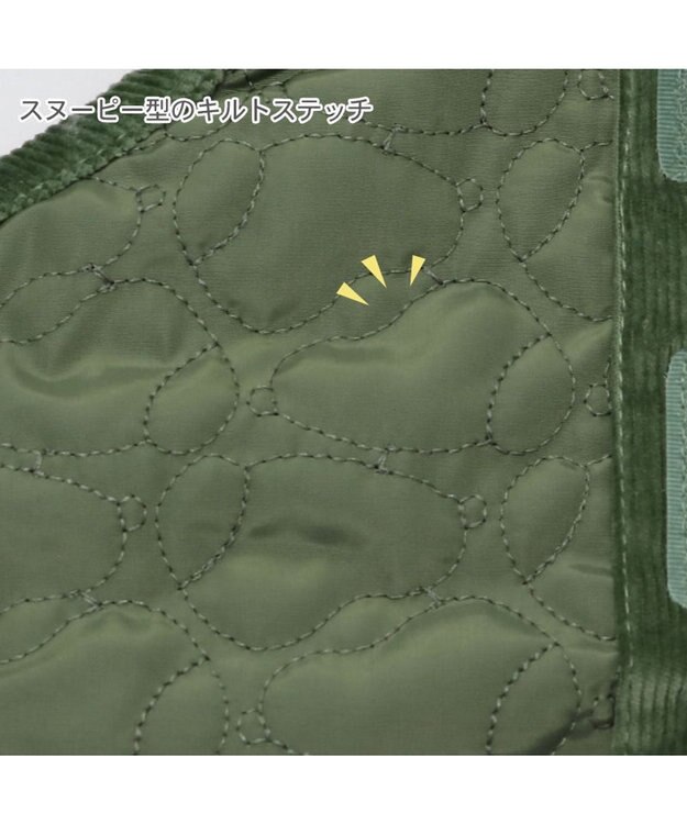 PET PARADISE スヌーピー キルト リバーシブル ベスト 《グリーン》 小型犬 グリーン✕ホワイト