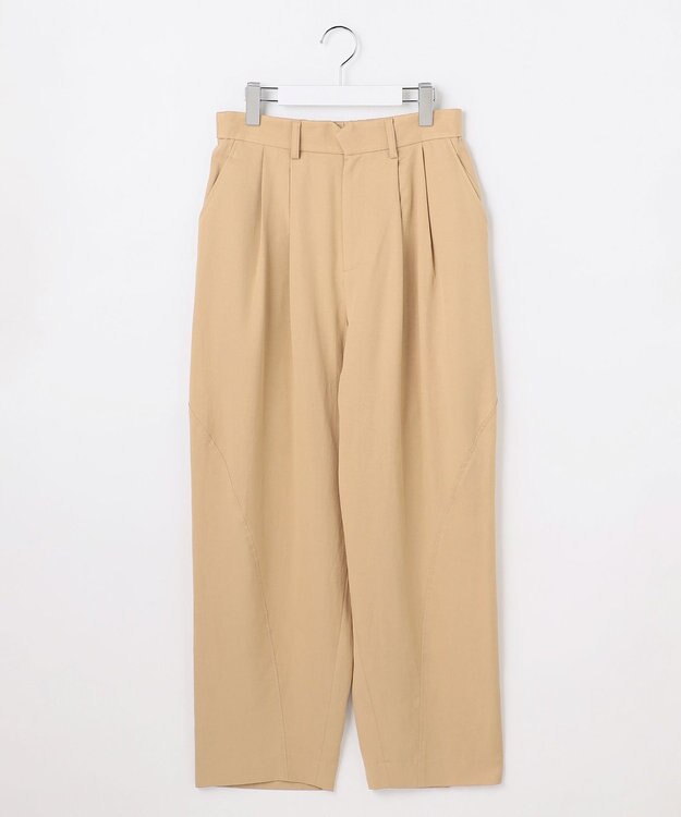 自由区 S セルロースコットンチノコクーンシルエット パンツ ベージュ