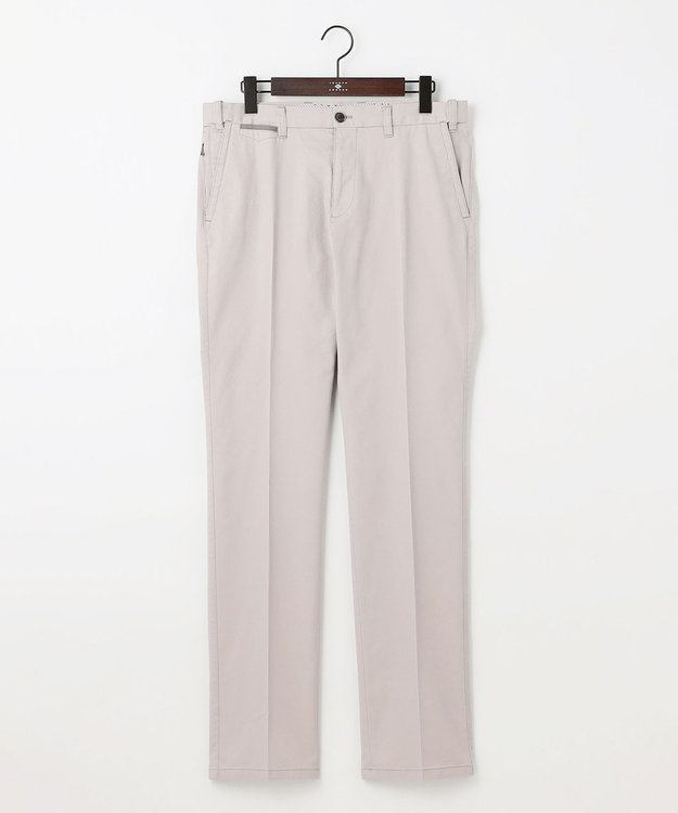 JOSEPH ABBOUD 【ウエストも伸びる！オーガニックコットン使用・25AW】トリコチンストレッチ パンツ ライトグレー系