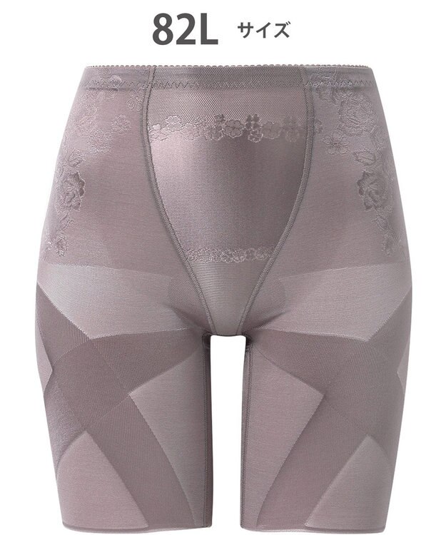 Wing ガードル ロング丈 【スリムアップパンツ】 はいて歩いてエクササイズ KQ0821 ウイング／ワコール グレー