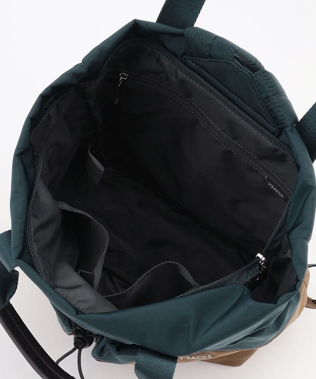 Y'SACCS ドローストリング コンビカラーリュックサック ブルー