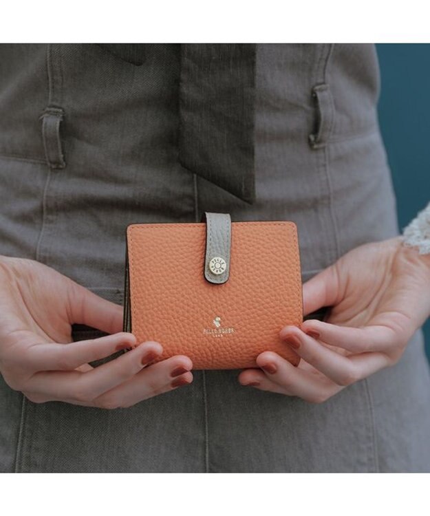 PELLE BORSA 二つ折り財布 Reinette Goods レネットグッズ 4761 サーモンオレンジ
