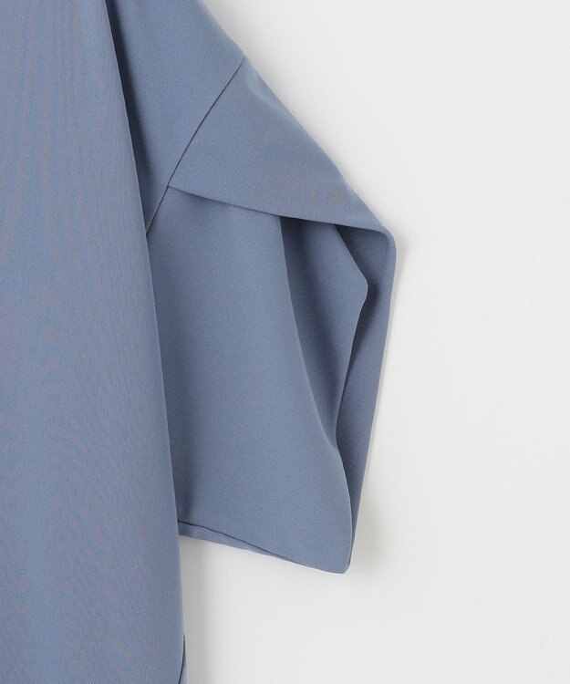 ANY SIS 【接触冷感・吸水速乾・UVケア】エアリードレープスムーススキッパー ブラウス スモーキーブルー