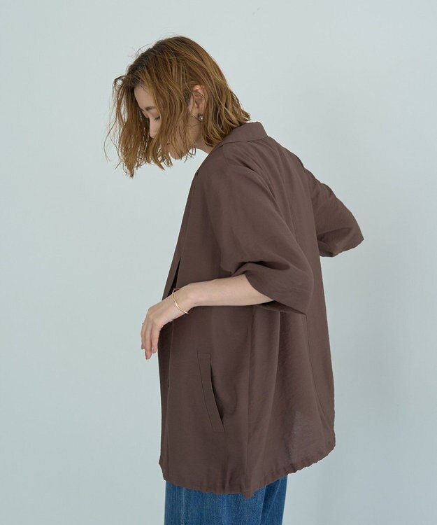 YECCA VECCA ハーフスリーブライトジャケット Brown