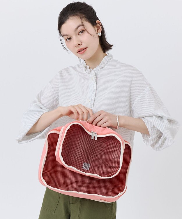 LeSportsac PACKING POUCH SET/コーラルパンチ/メレンゲ コーラルパンチ/メレンゲ