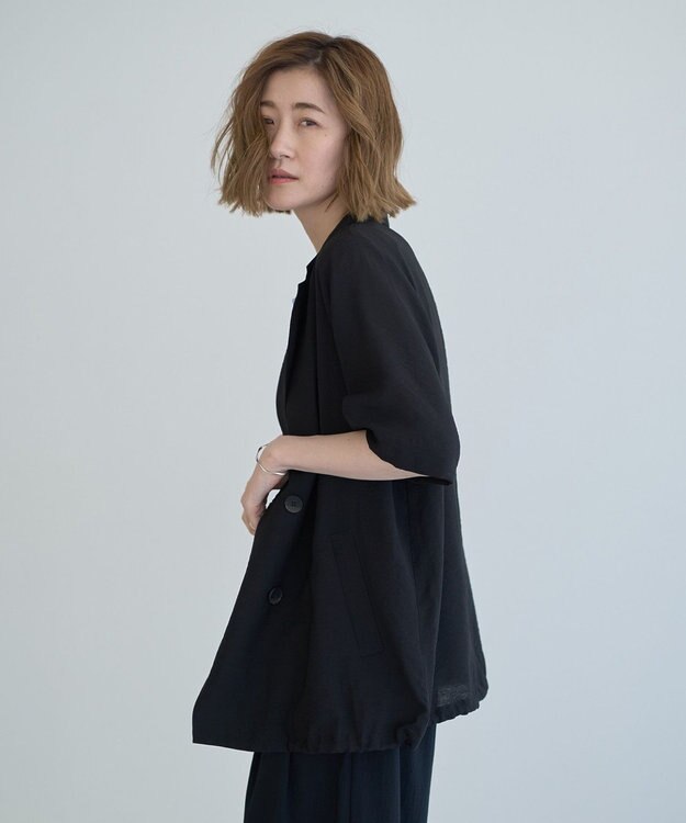 YECCA VECCA ハーフスリーブライトジャケット Black