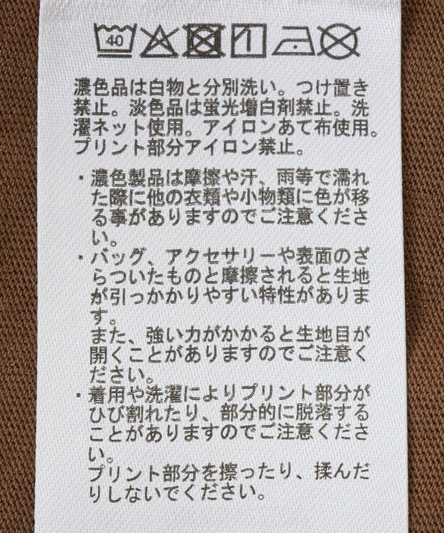 Green Parks フレンチスリーブ裾レースロゴチュニック Brown