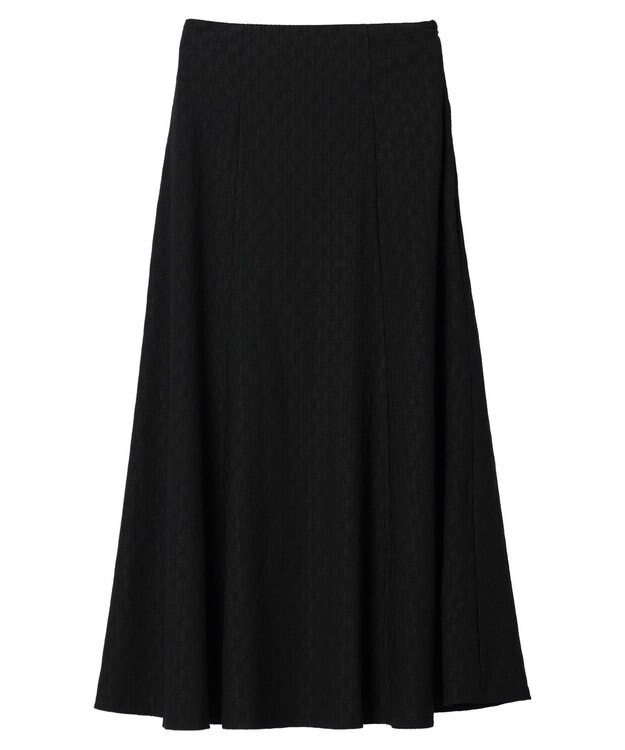 earth music&ecology ジャガードフレアスカート Black