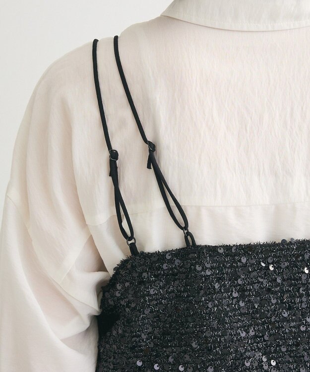 Green Parks スパンコールキャミビスチェ Gray