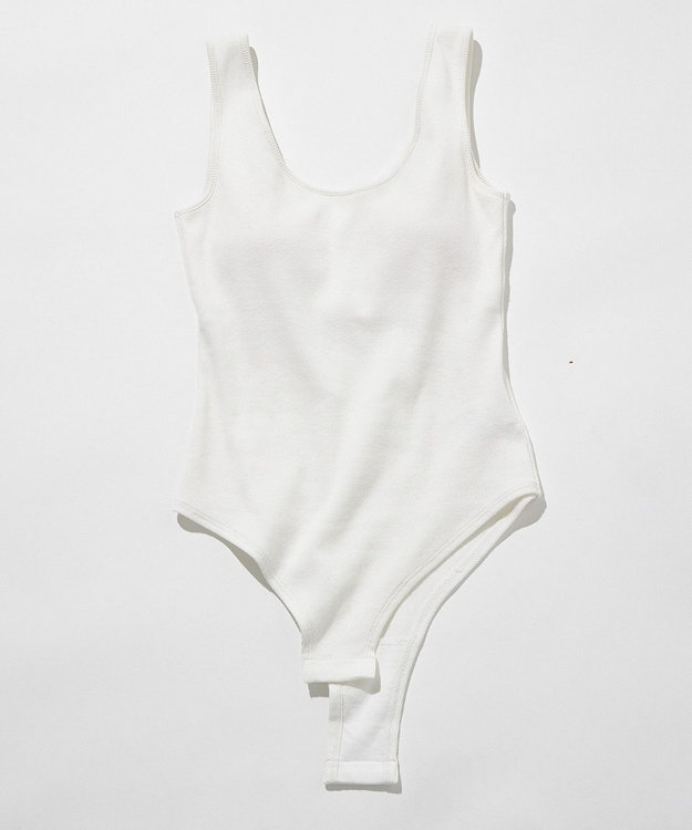 NAVE 【Nave・洗える/ストレッチ素材】ボディスーツ タンクトップ ホワイト系