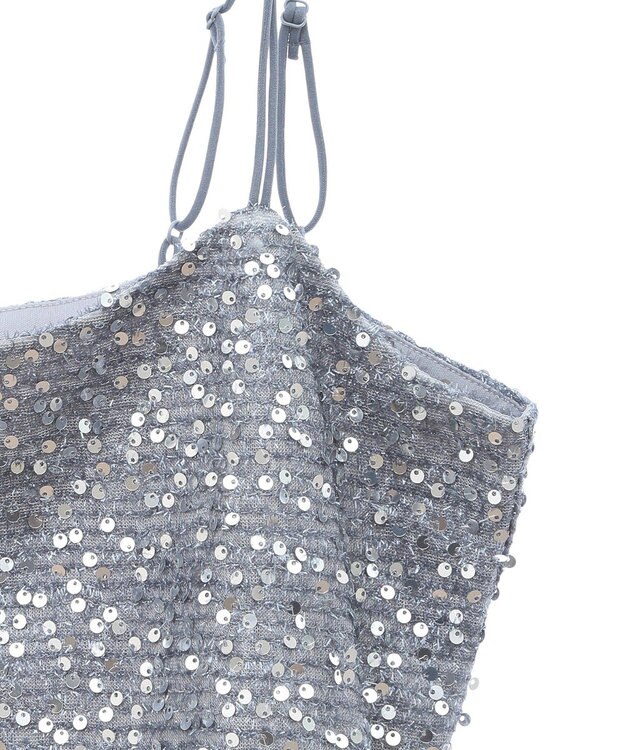 Green Parks スパンコールキャミビスチェ Gray