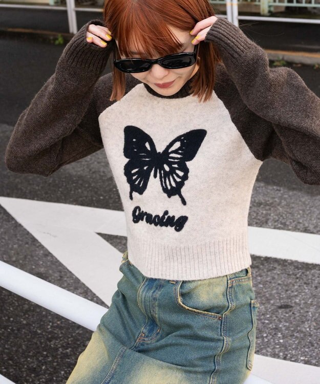 WEGO フラッフィーラグランちびニット 柄1