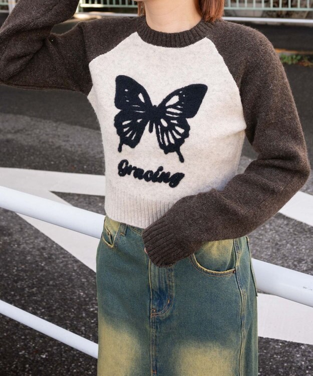 WEGO フラッフィーラグランちびニット 柄1