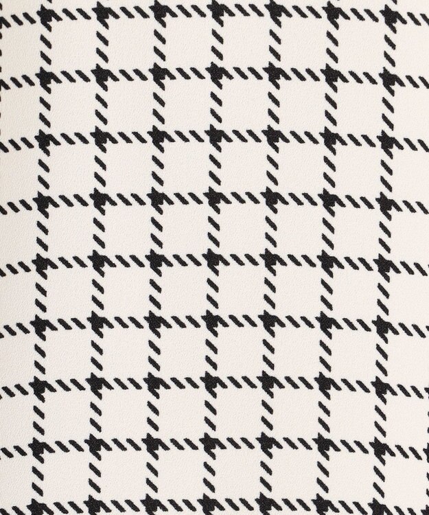 ANY SIS L 【洗える】 バイカラータック ブラウス モノトーンチェック