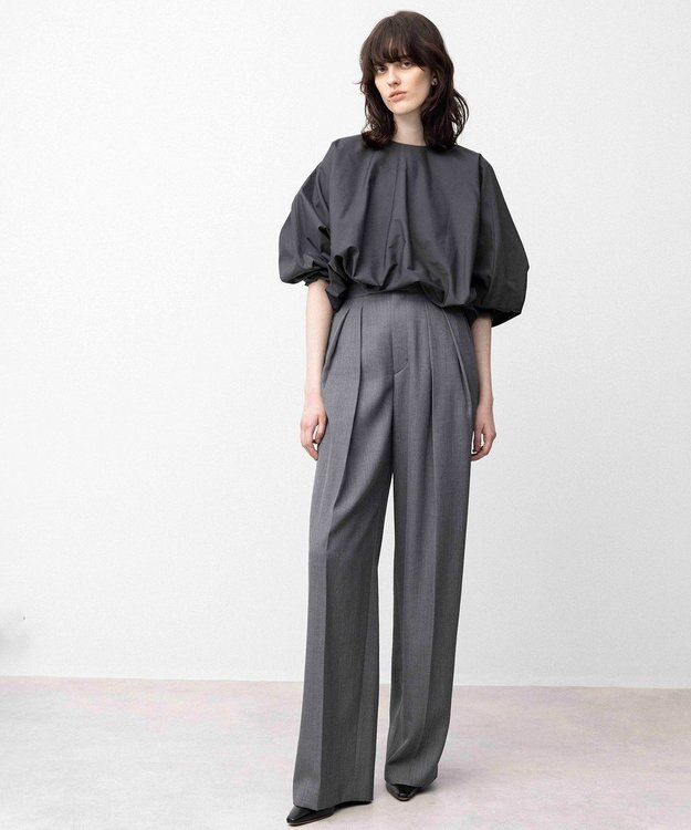 NAVE 【Nave】ウールポリエステルツイル パンツ トップグレー系