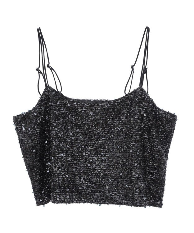 Green Parks スパンコールキャミビスチェ Gray