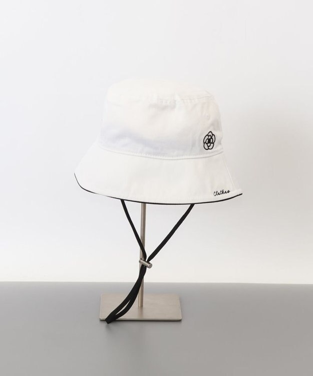 AURORA 【 CLATHAS.（クレイサス）】刺繍ドローコード付きバケットハット オフホワイト