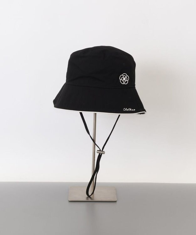 AURORA 【 CLATHAS.（クレイサス）】刺繍ドローコード付きバケットハット ブラック