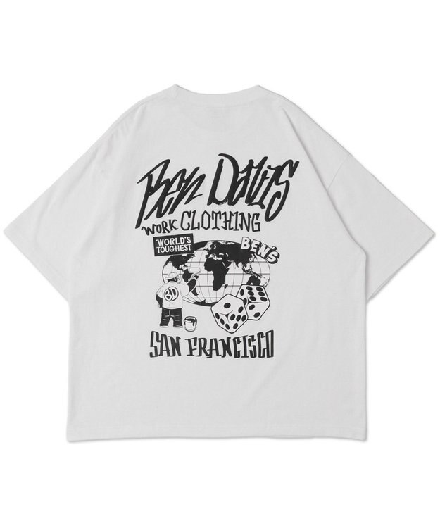 WEGO 【ユニセックス着用ITEM】別注BENDAVISアンサンブルグラフィックT ホワイト