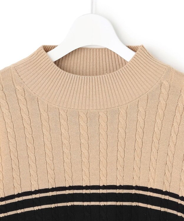 J.PRESS YORK STREET 【WOMEN】ラインハイゲージニット ベージュ系1